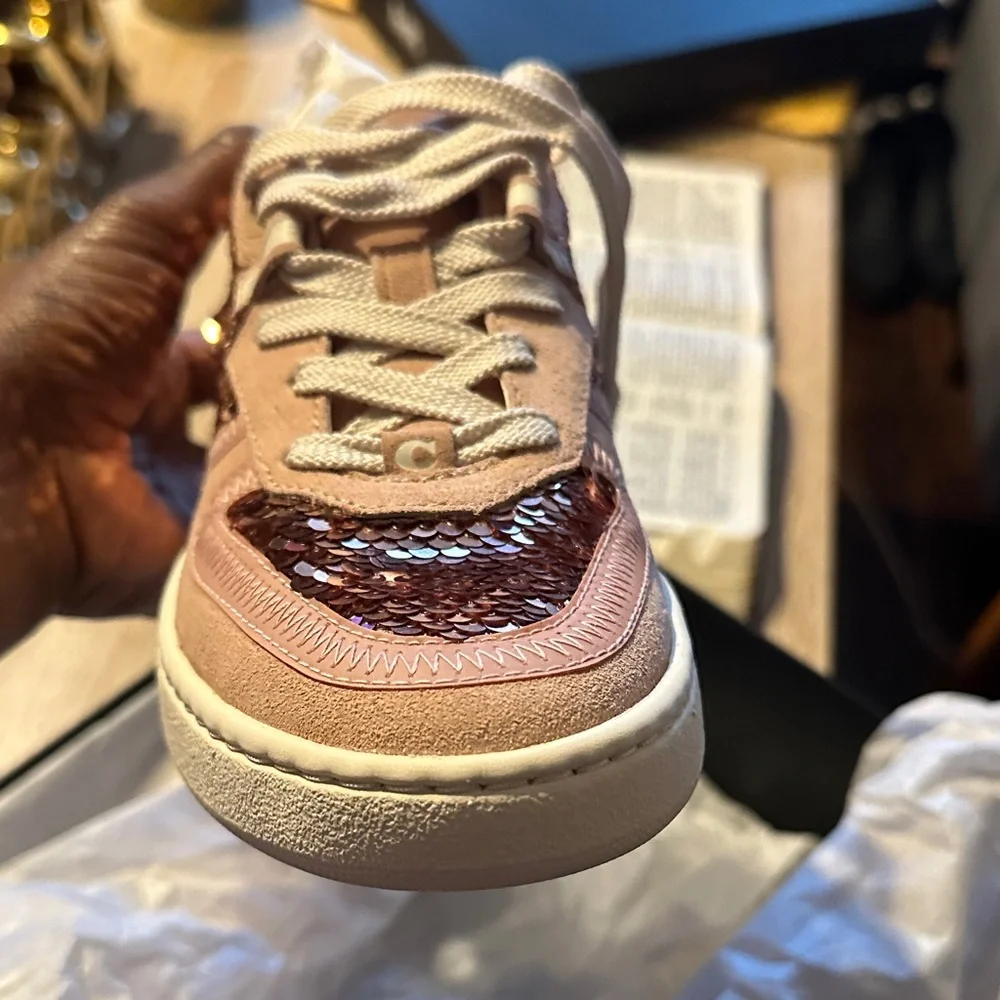 COACH CITYSOLE COURT Sequin Pink Women's Sneakers - Picture 14 of 16